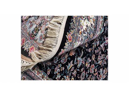 تصویر فرش پاتریس طرح افشان گلدانی رنگ سرمه ای 1200 شانه